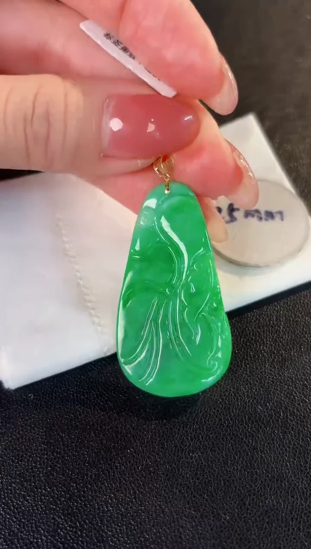 【闪购商品】翡翠颈饰18K金镶嵌缅料A货/支持复检/一件