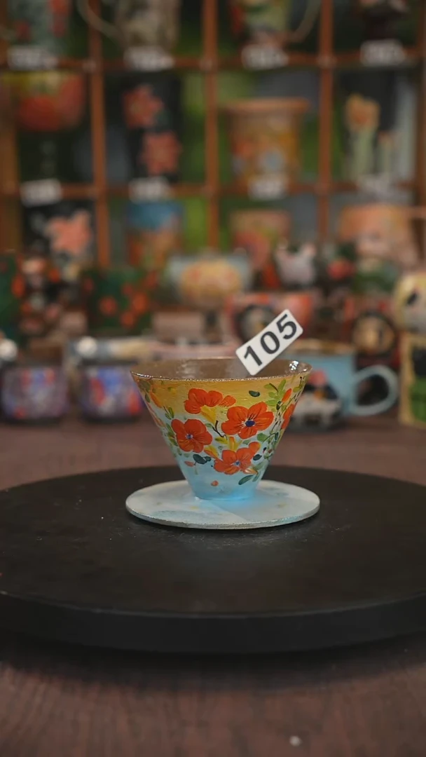 紫砂油画手绘釉下彩105