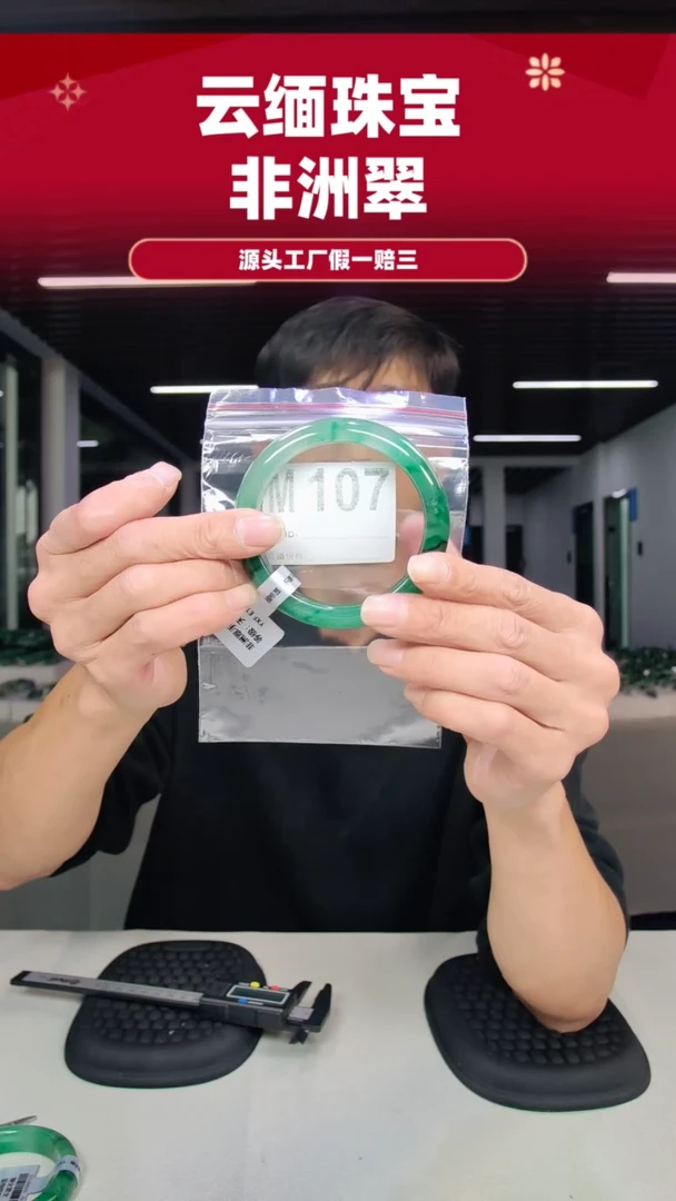 未镶嵌手镯石英质玉（非洲翠）60圈口m107