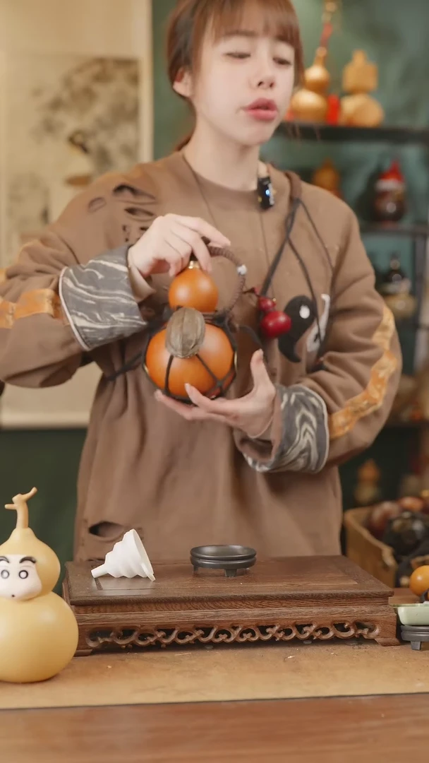 【闪购商品】17号精品天然大漆工艺防渗内胆酒葫芦~