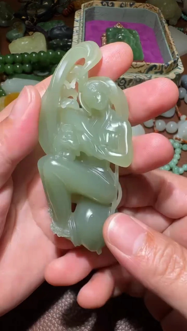 未镶嵌和田玉挂件斩*和田玉