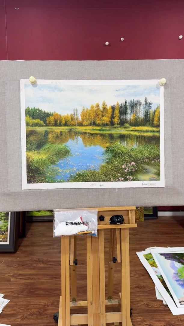 油画【原创·保真·带证书】朝鲜画家纯手绘油画--顺丰包邮--
