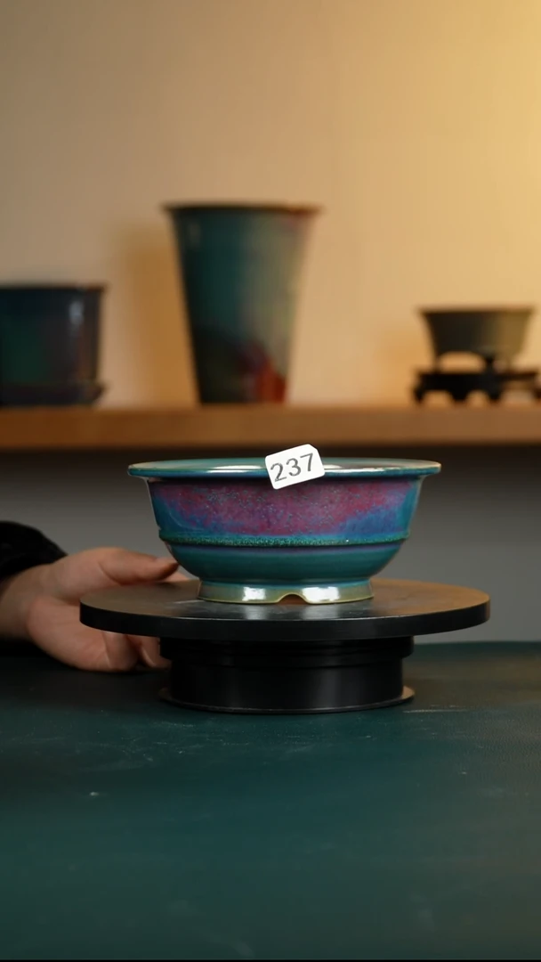 237纯手工窑变花盆7.5/6.5/18.5/15