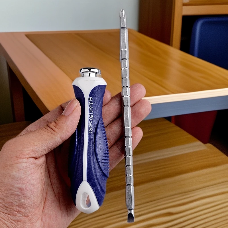 空调三用可调节螺丝刀5mm内六角刀杆十一字刀头家庭五金工具套装