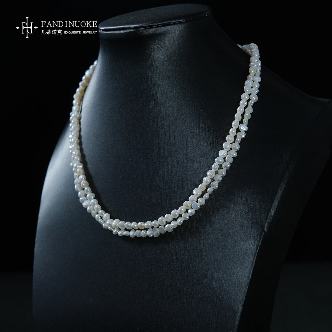 【加加专属】3-5mm-淡水keshi珍珠项链银S925扣-多样性发一