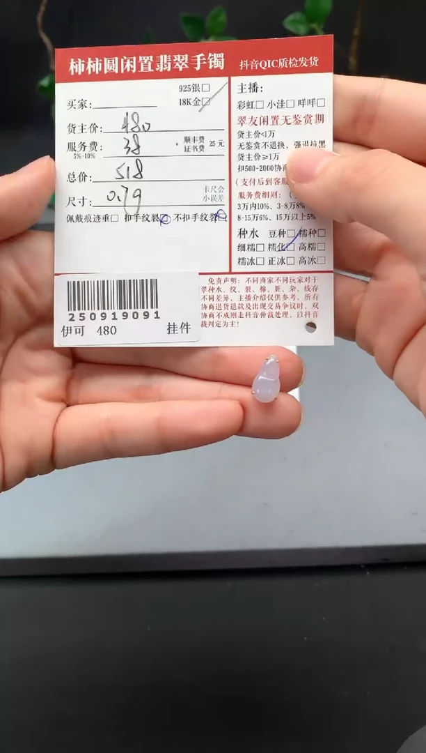 颈饰18K金镶嵌翡翠姐姐250919091