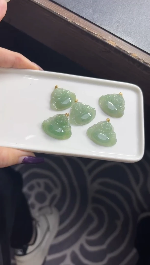 18K金镶嵌挂件翡翠多样性发一件1122-10989