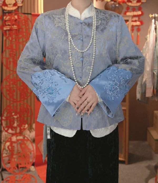 春款重工国风新中式时尚外套2025A6166—四月