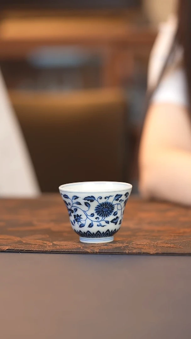 和然四季花卉折腰杯