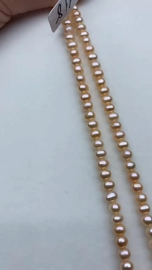 未镶嵌天然珍珠淡水珍珠14. 金珠项链 diy