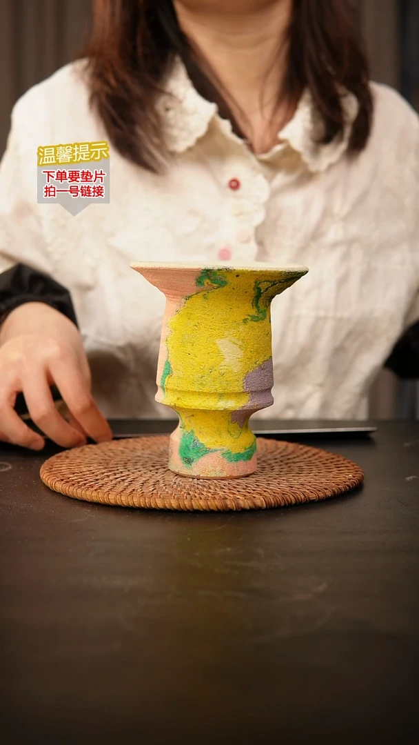 瓷片无孔！ 内口径约5.5  外高约13