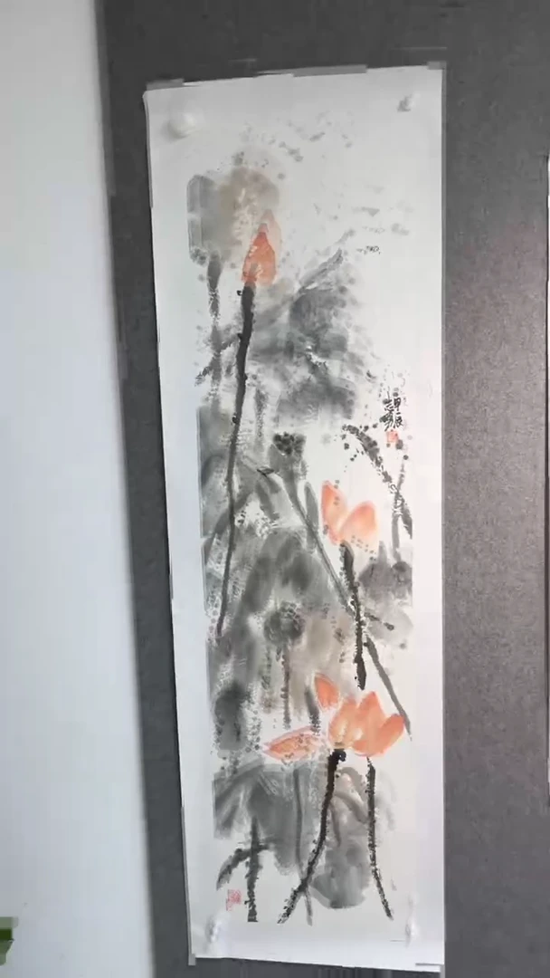 国画孙志勇老师四尺对开
