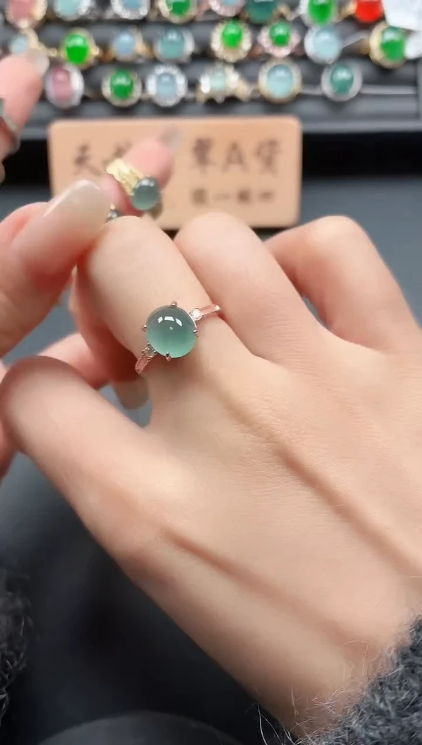 银S925镶嵌戒指翡翠1111