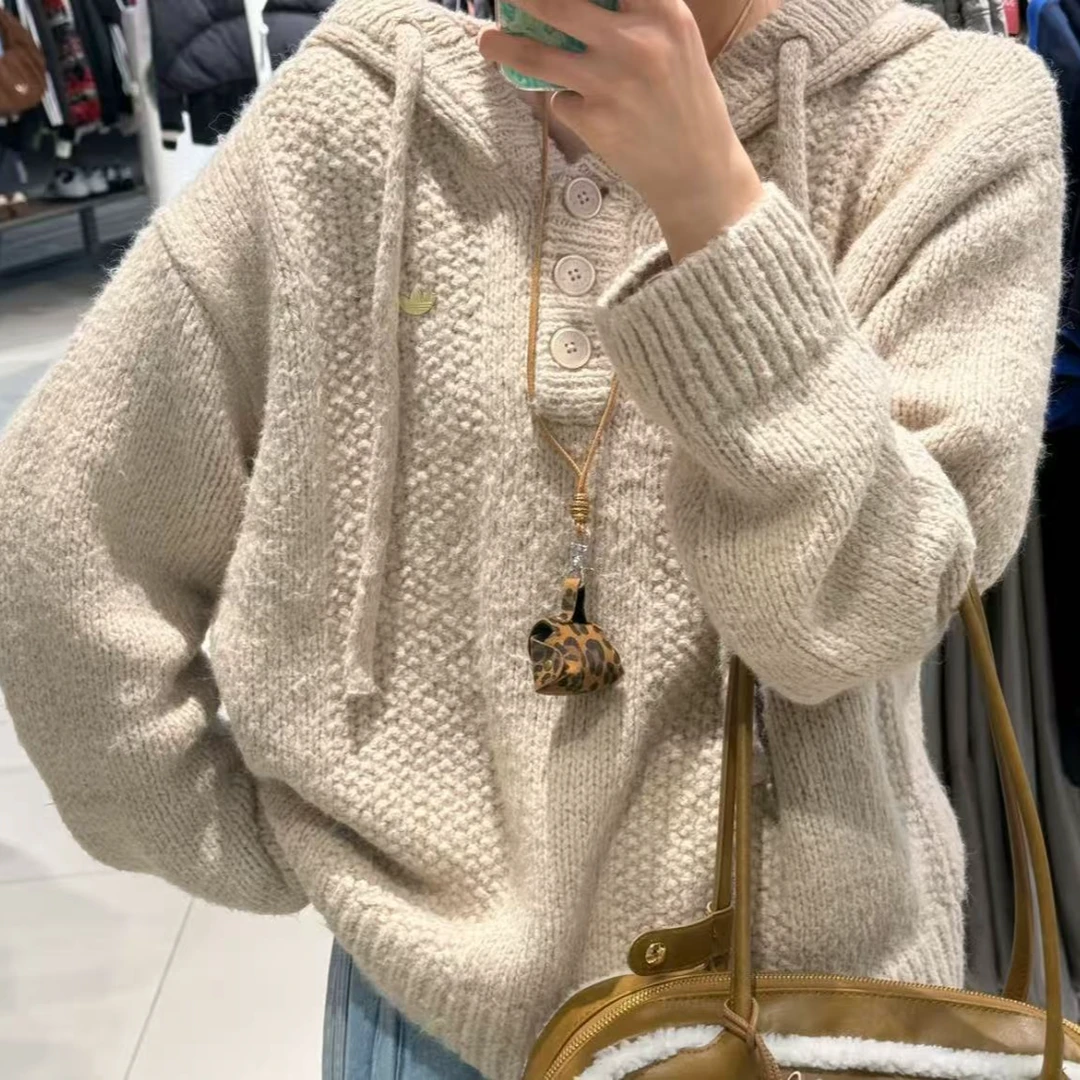 adidas/阿迪达斯HOODY SWEATSHIRT宽松针织运动连帽衫-KS5968