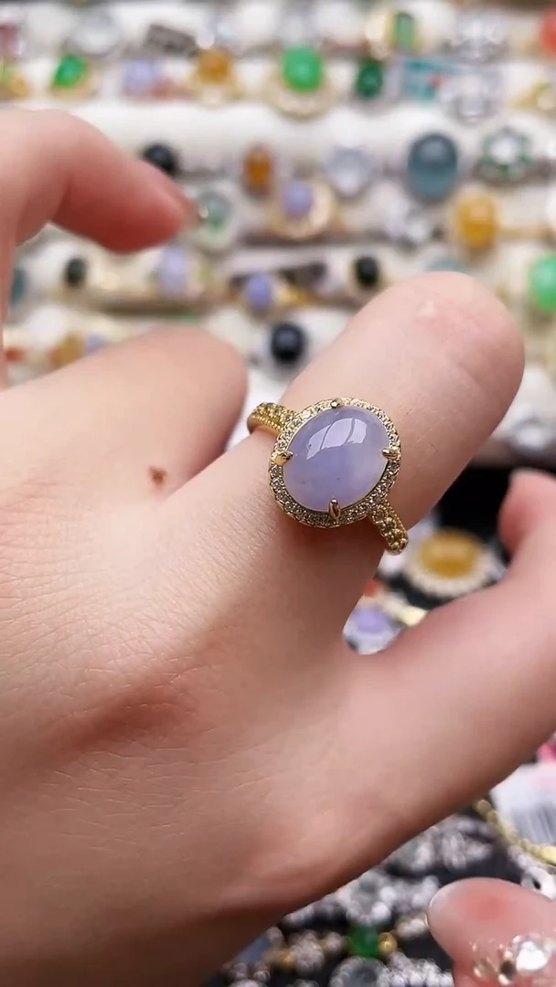 银S925镶嵌戒指翡翠108