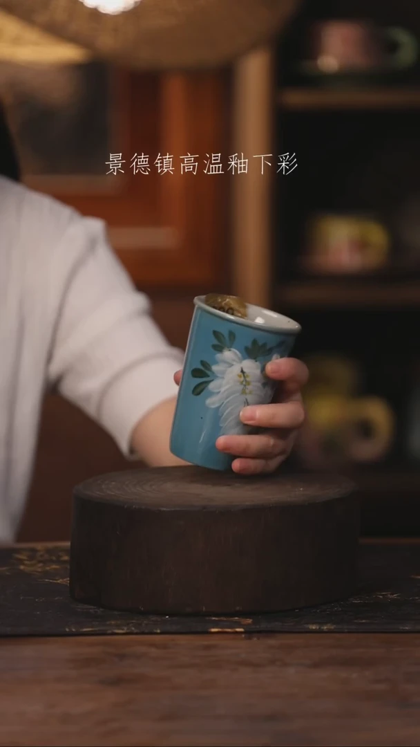 陶瓷景德镇高温釉下手绘陶瓷389