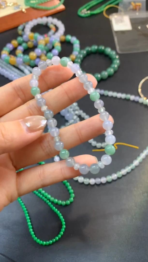 未镶嵌手串翡翠手串|450+25