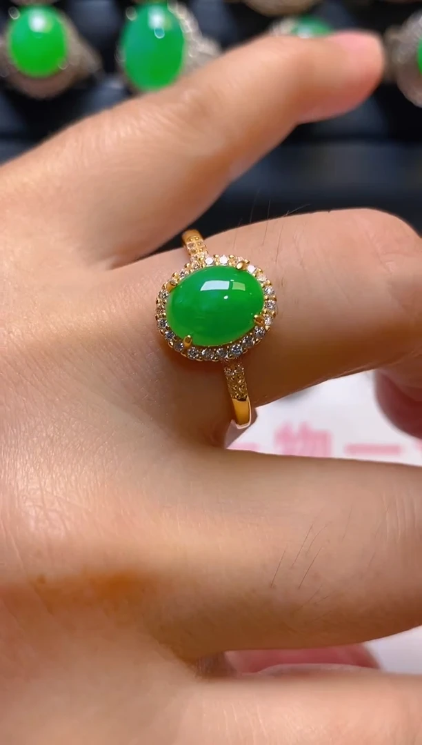 【闪购商品】翡翠耳饰银S925镶嵌天然A货翡翠1