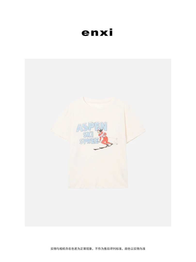 【恩熙】卡通人物字母印花短袖T恤女KF1002097