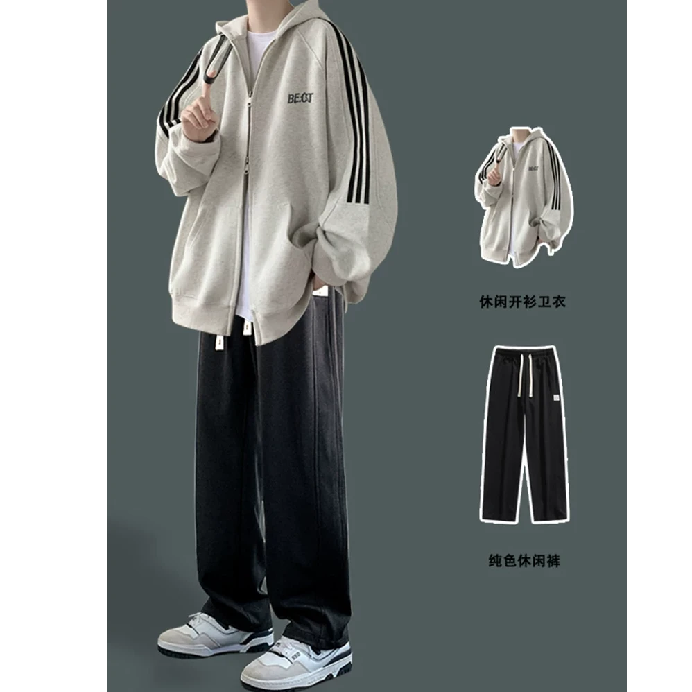 男生秋冬穿搭个性 cleanfit 小众高级感高知感外套牛仔裤套装189