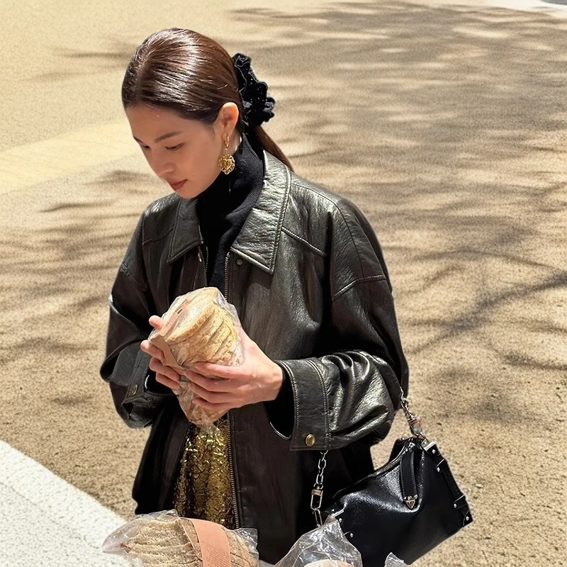 钟楚曦巴黎同款法式黑色蕾丝发抓头花抓夹女高级精致发夹鲨鱼夹子