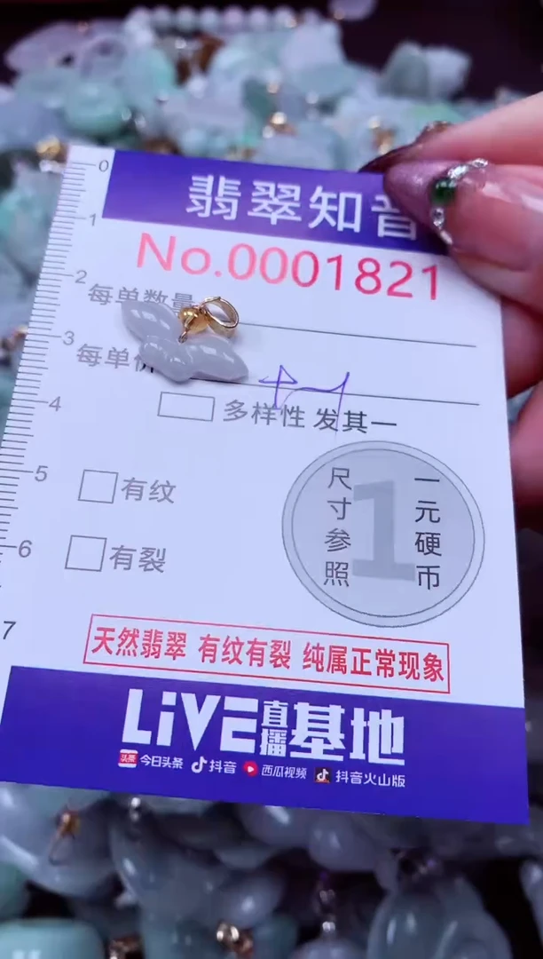 吊坠(不含链)未镶嵌翡翠1821