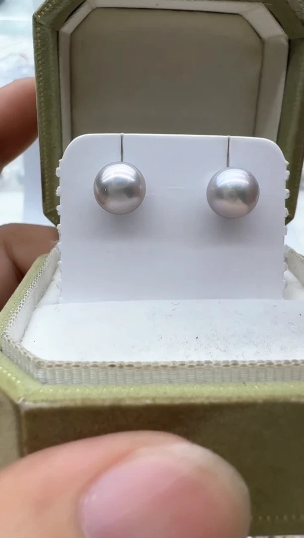【闪购商品】淡水珍珠耳饰银S925镶嵌非基地发货不带证书