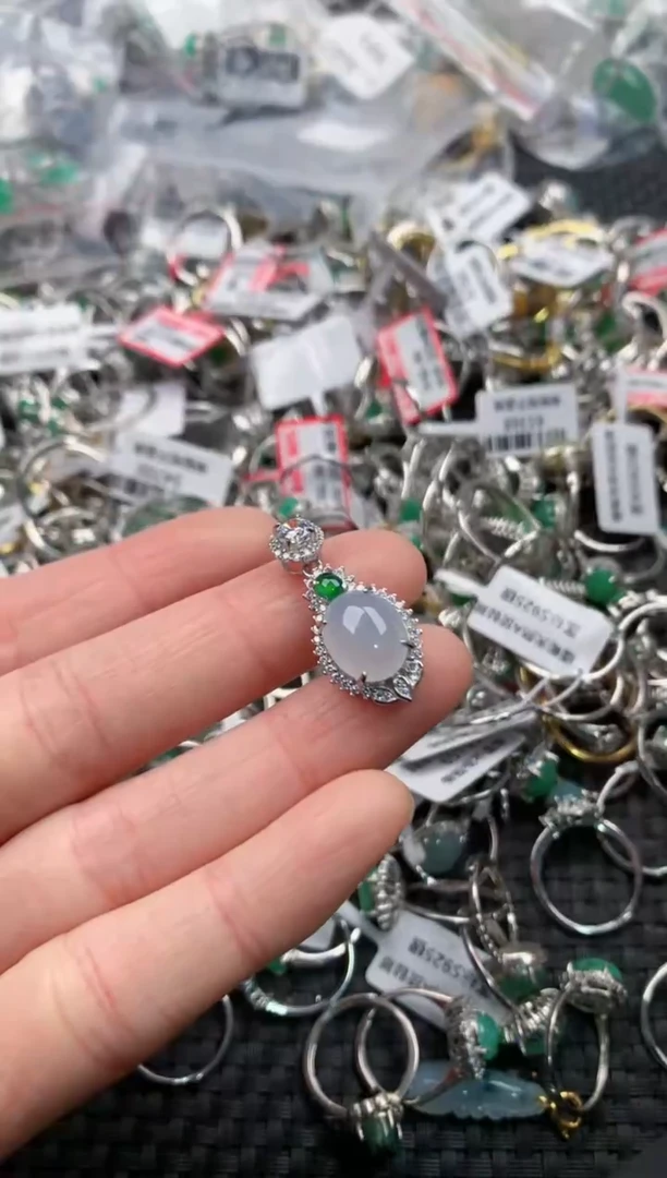 银S925镶嵌戒指翡翠1                         1