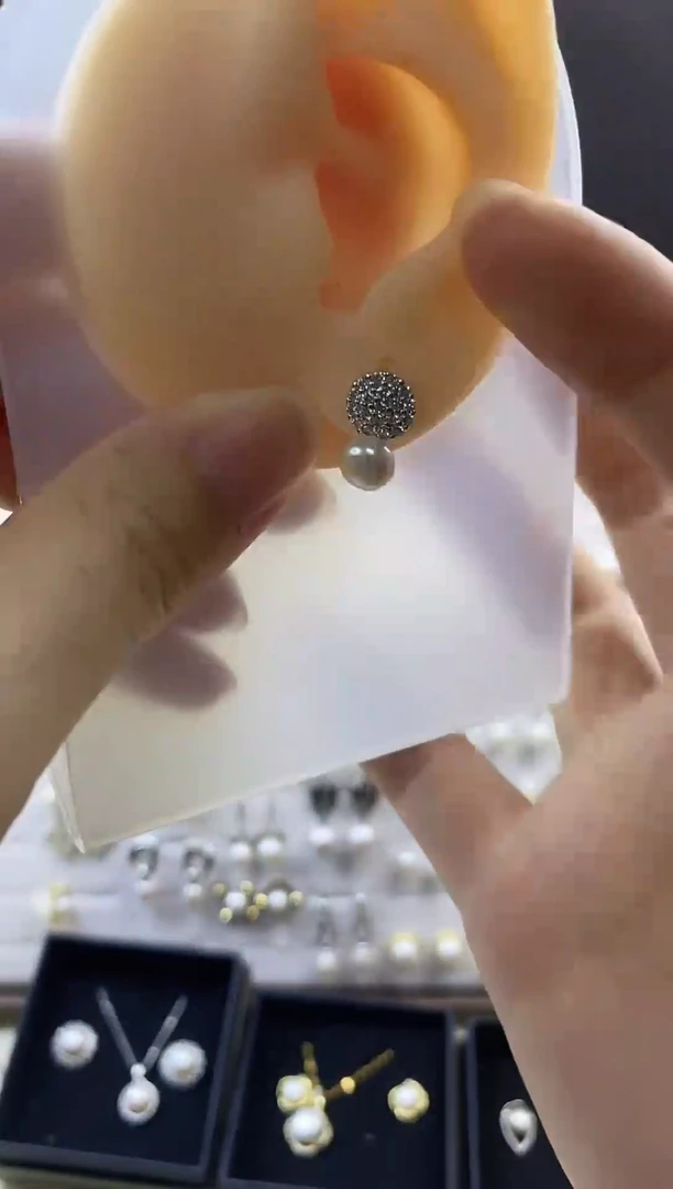 合金耳饰淡水珍珠180