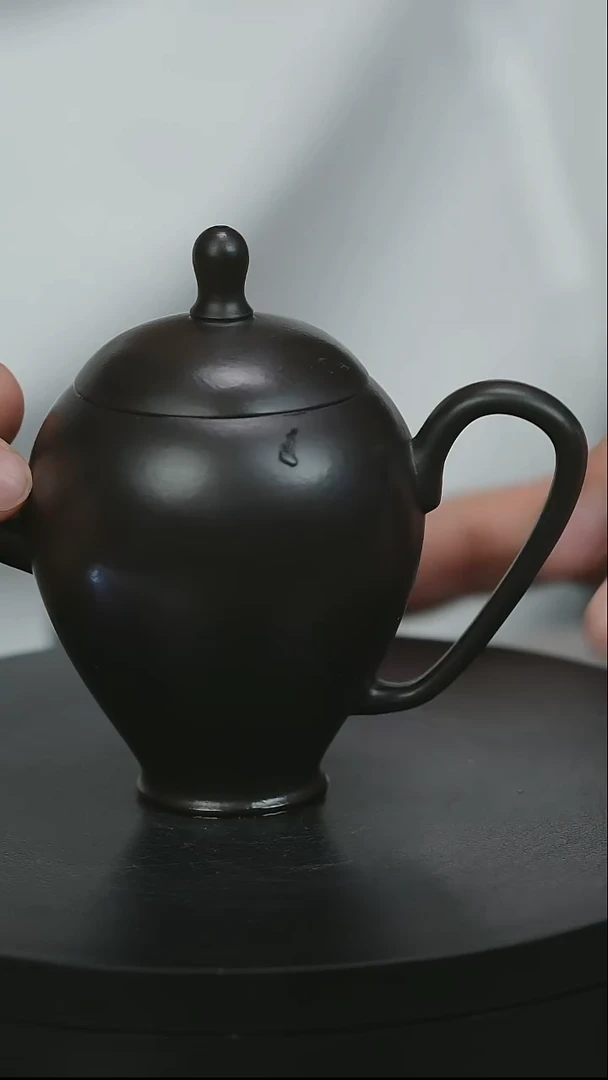 茶壶紫砂H1631熊文娟朱泥还原烧玉笠