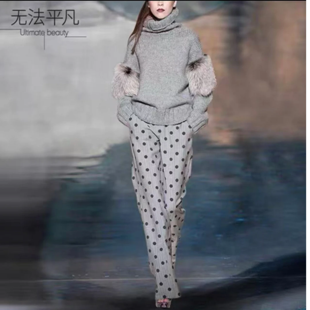 平凡高定！（单毛衣）轻奢慵懒风高领软糯时尚针织毛衣(D8-8)71010