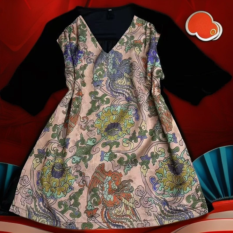 伊巍原创高端定制时尚丝绒丝缎拼接小衫711-1#