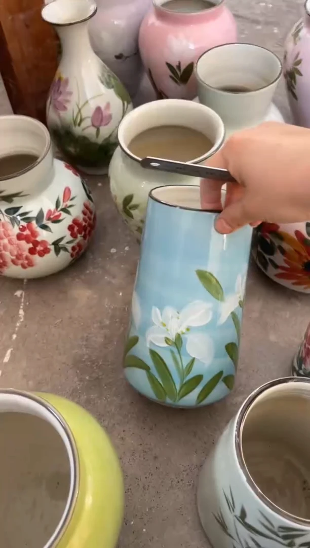 瓶陶景德镇手绘陶瓷