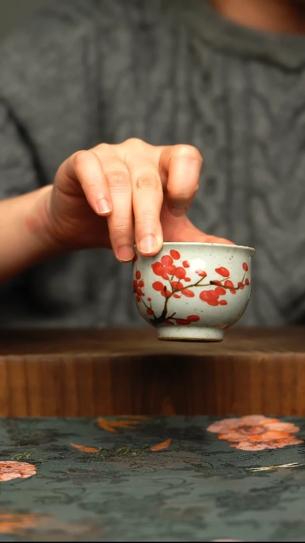 杯釉下彩手工手绘同款陶器