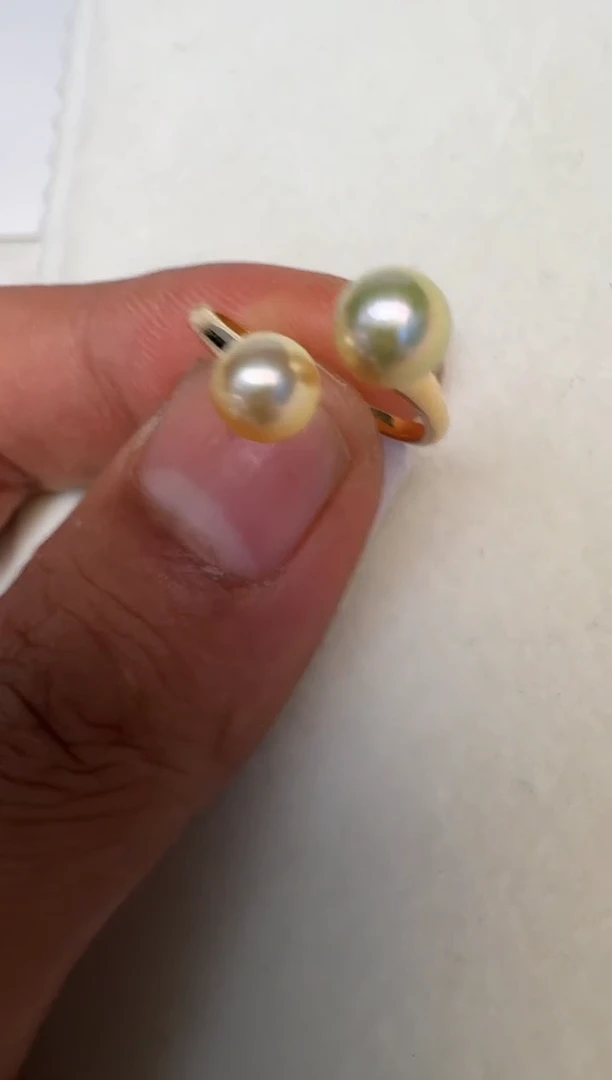 海水珍珠银S925镶嵌戒指戒指