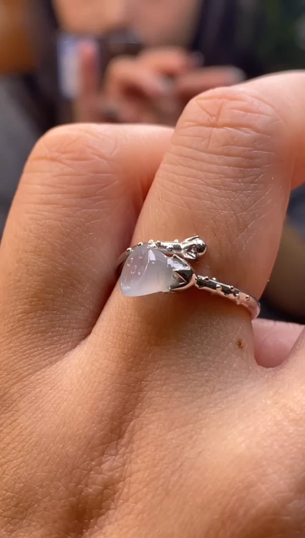 颈饰银S925镶嵌翡翠净货16937