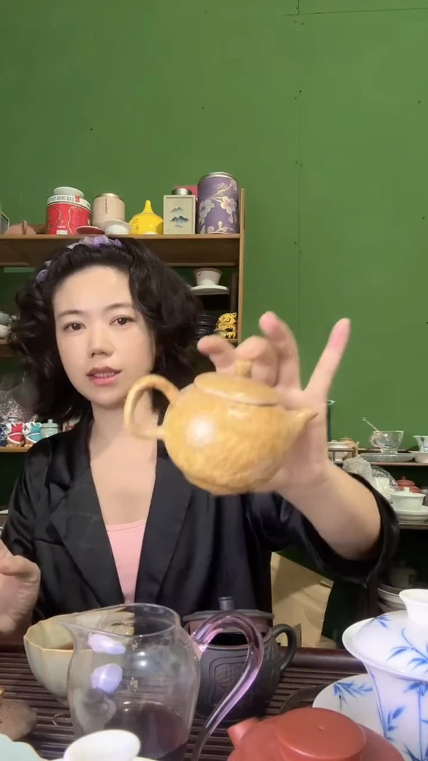 彩选单品咖色陶瓷壶