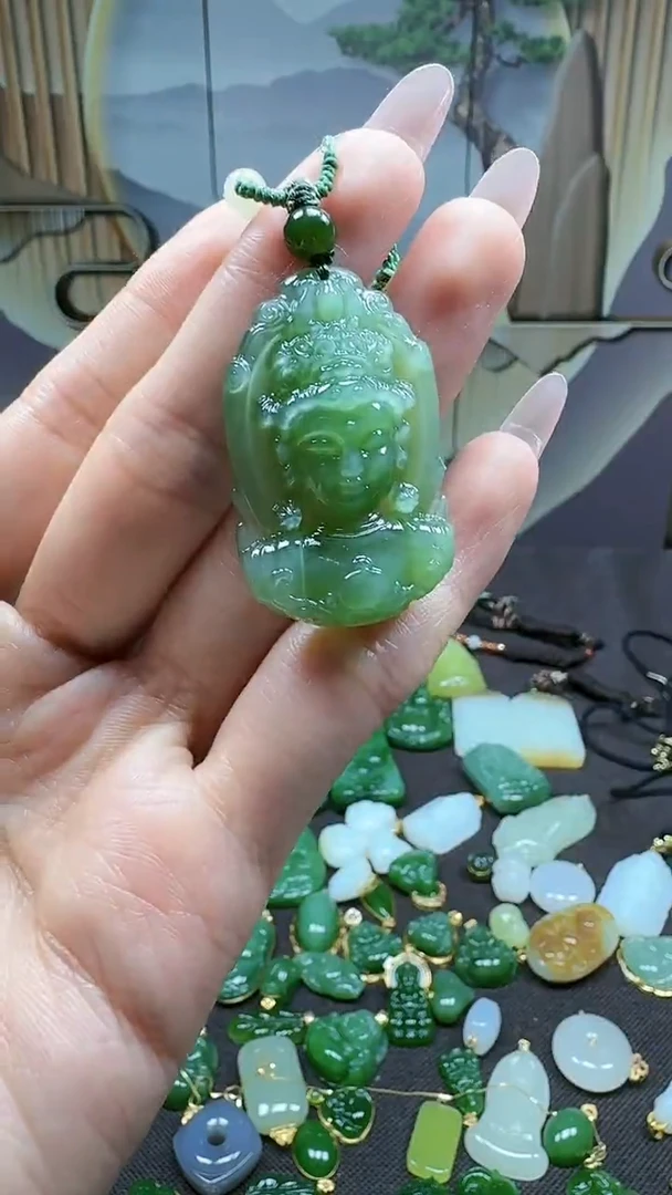 和田玉未镶嵌挂件1