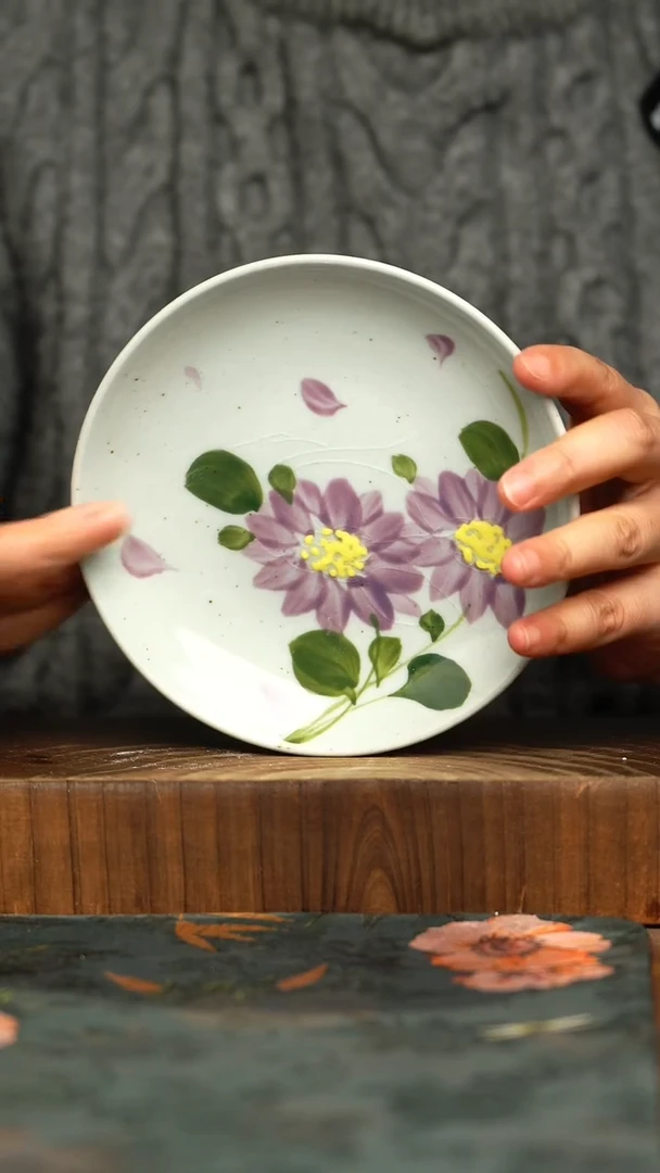 杯釉下彩手工手绘同款陶器