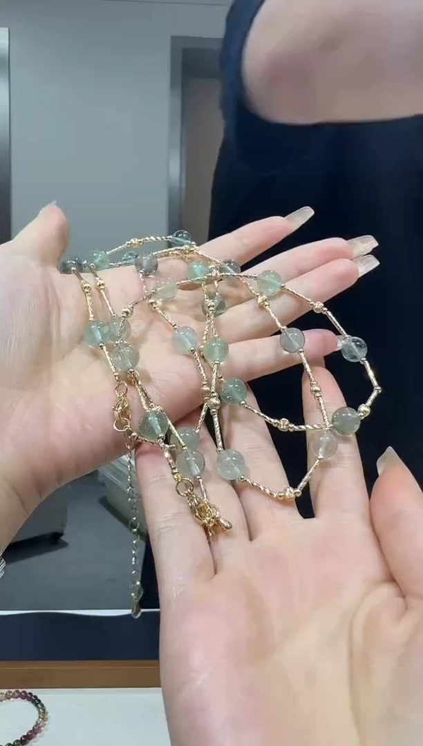 项链合金萤石X0626-H9-512多样性一件