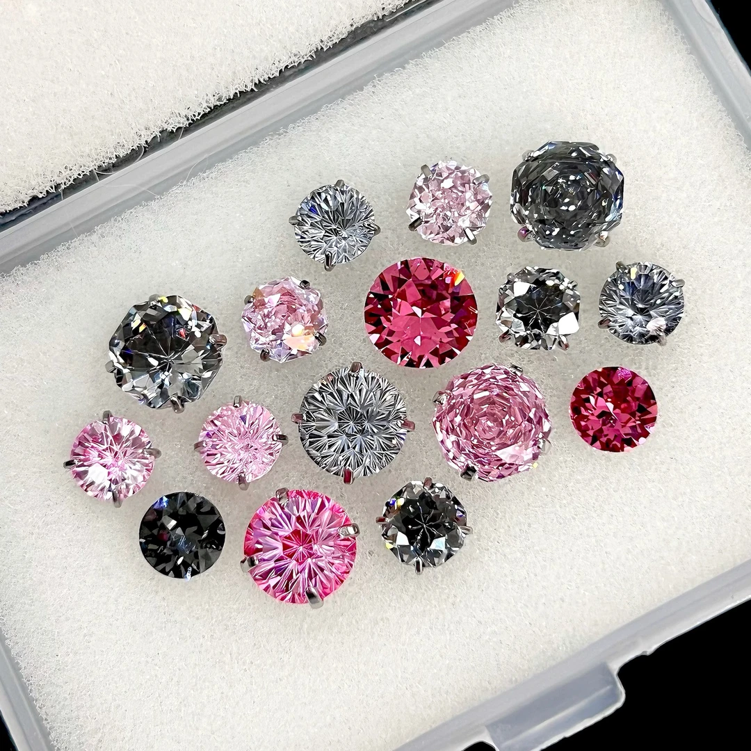 钛钢耳饰 黑夜甜心RINGRING商店黑粉色耳骨钉钛钢养耳耳钉