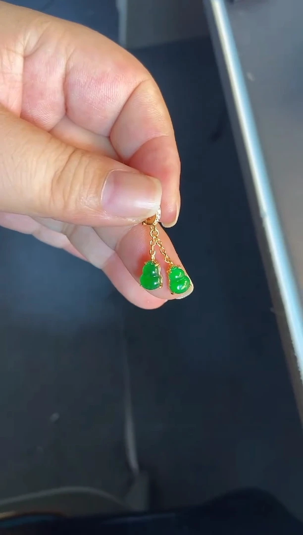 吊坠(不含链)银S925镶嵌翡翠1