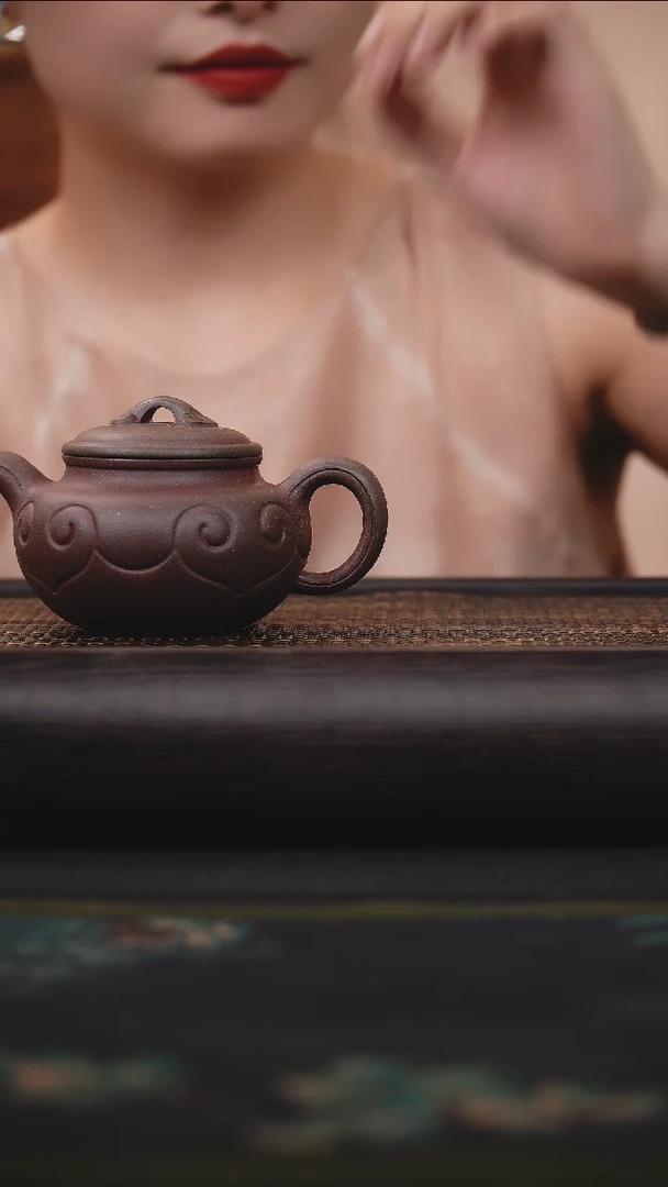 茶壶紫砂底槽青 如意仿古
