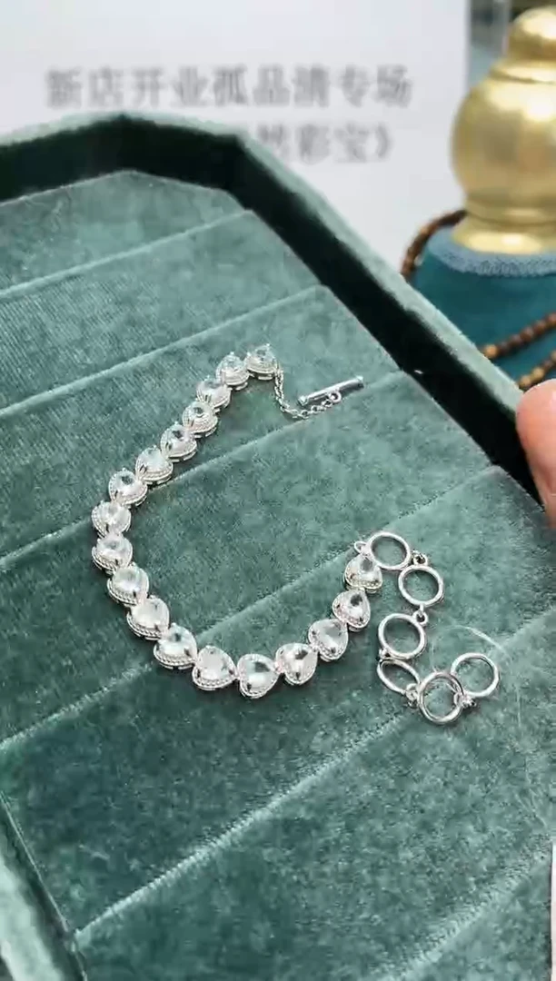 银S925镶嵌手链海蓝宝石286ZB1207产品一个（多样性）