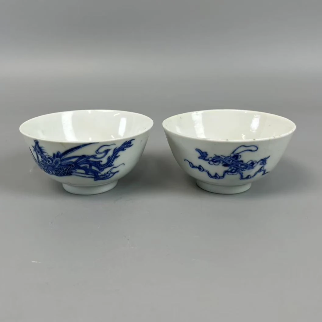 4020004 清中青花凤尾茶园