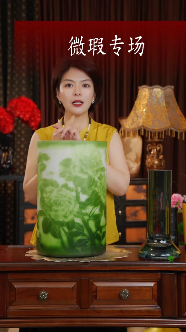 手工艺品琉璃格雷--花开富贵