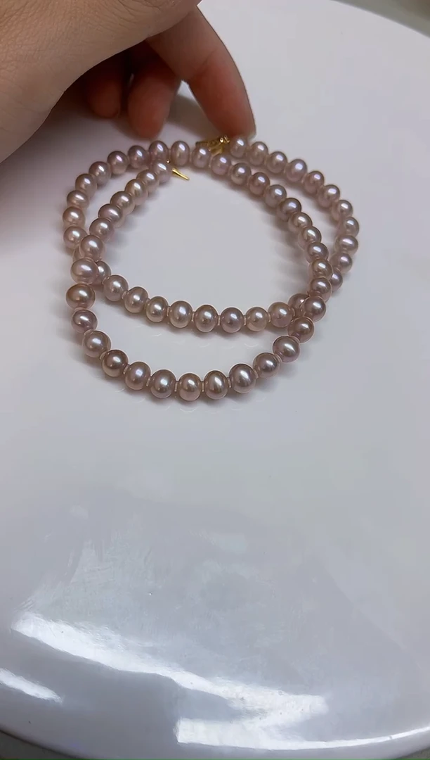 颈饰银S925镶嵌淡水珍珠6-7mm