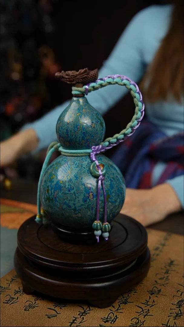 019号500ml左右非遗大漆酒葫芦