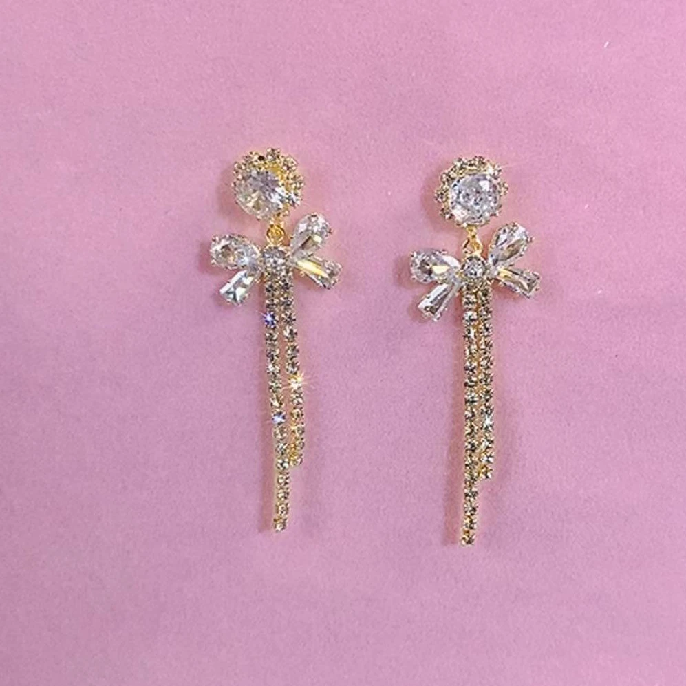 铜合金锆石耳饰 （771号）925银蝴蝶吊坠气质女神必备百搭时尚耳饰