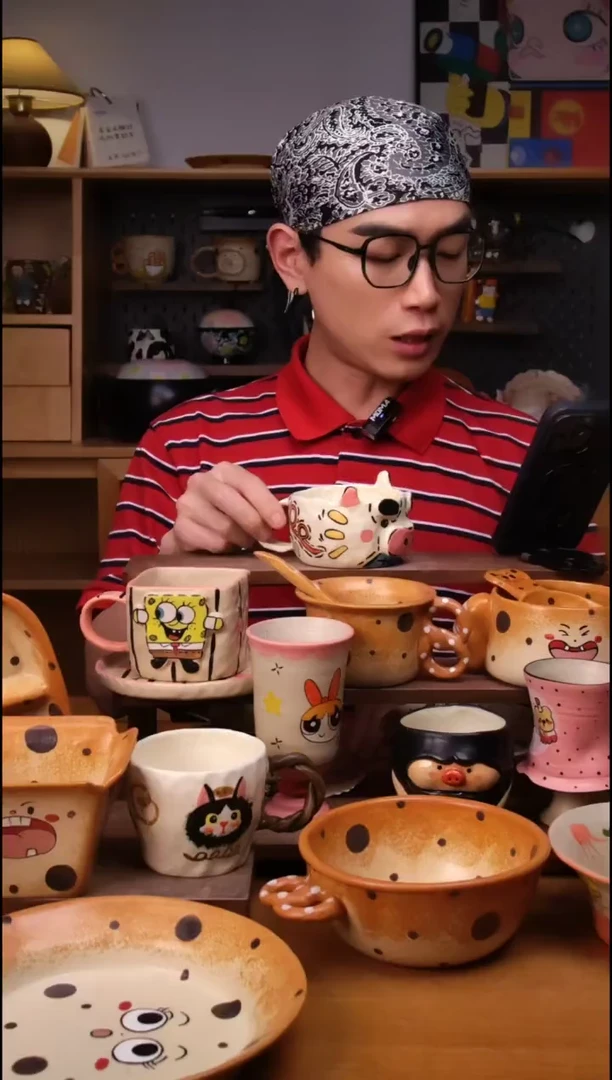 杯子景德镇可爱设计师款陶瓷